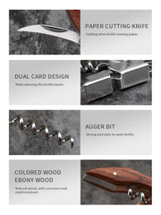 All-in-one wine key tool with corkscrew foil cutter and lever