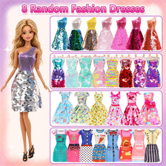 Floral dresses for 11.5 inch BARWA dolls