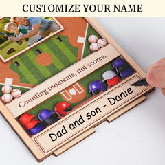 Number tracker on Baseball Memory Counter Sign for counting games