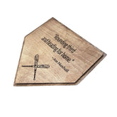 Baseball Home Plate Wall Decor 11.4 inches wide by 10.9 inches high with Joe Nuxhall quote