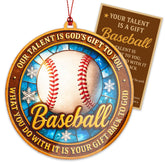 Baseball Ornament Christmas Tree display