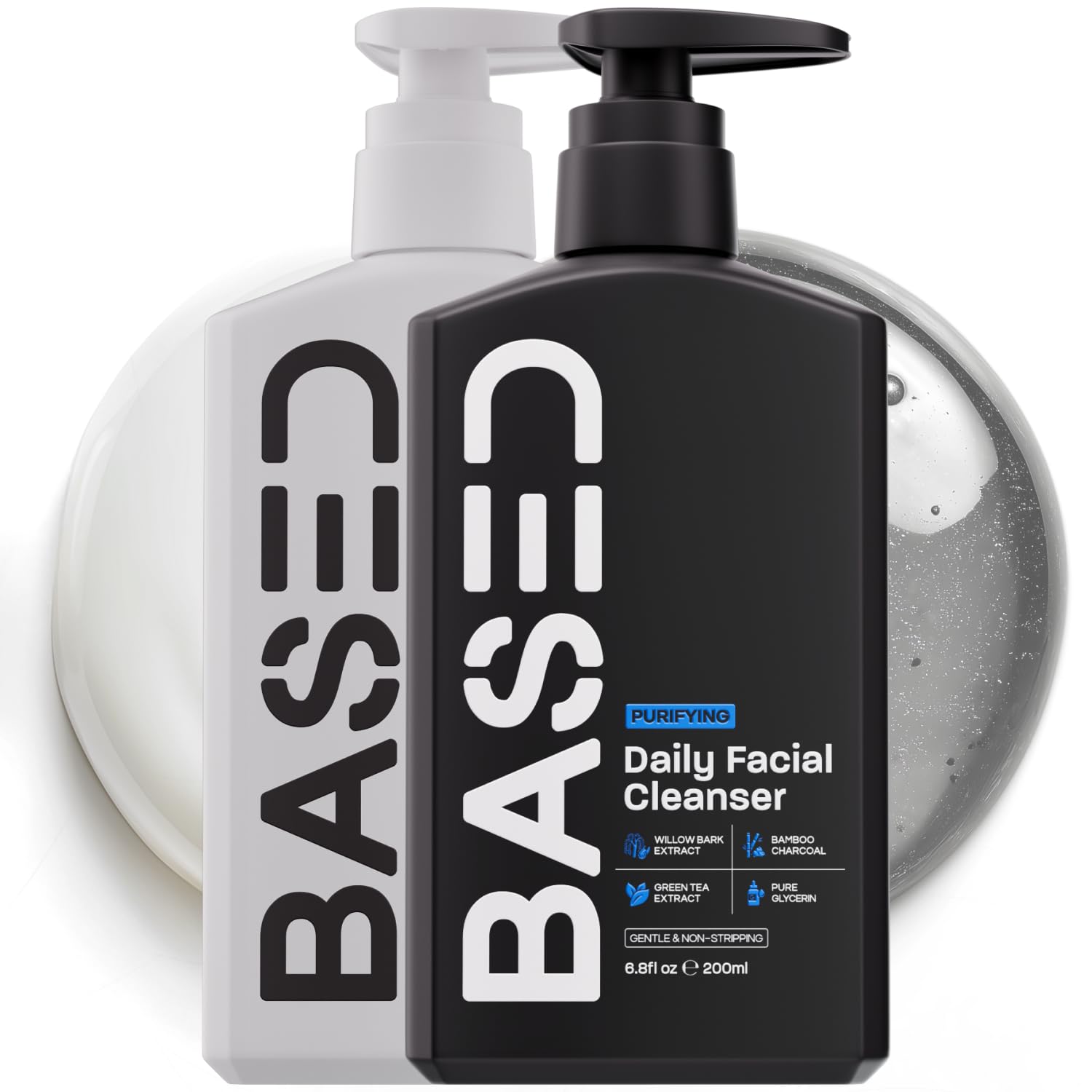 Purifying Face Wash bottle with Bamboo Charcoal and Willow Bark Extract