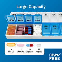 AM PM compartments for daily meds
