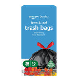 Basics 39 gallon lawn leaf bag with red drawstring
