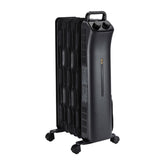 Basics oil space heater 1500W black with thermostat