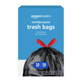 Basics multipurpose trash bags 30 gallon 50 count