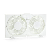 Basics window fans twin heads for small spaces