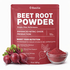 Basilia Beet Root Powder 8 oz packaging label