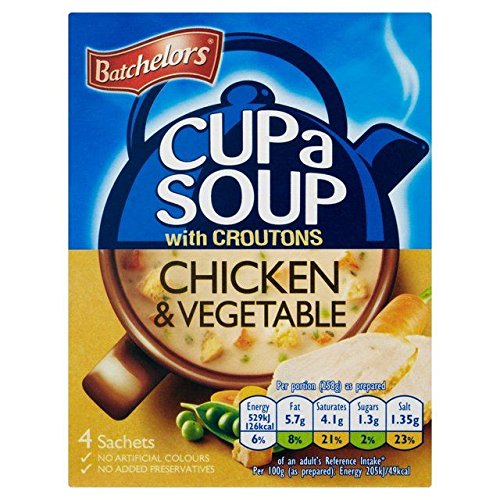 Batchelors Cup A Soup Chicken & Vegetable 4x27-5g Pack-2 packaging