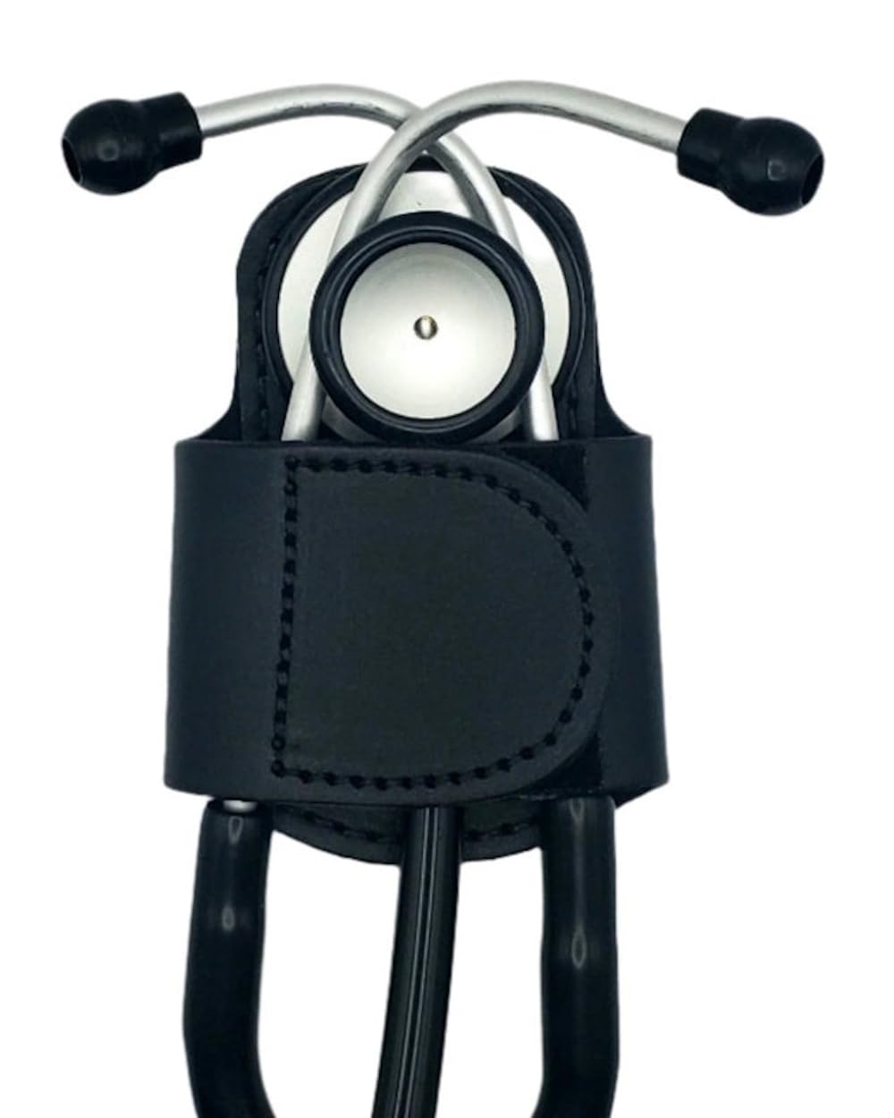 BATCLIP black leather stethoscope holder on belt
