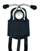BATCLIP black leather stethoscope holder on belt