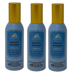 Three 1.5 oz Bath and Body Works Concentrated Room Spray Endless Weekend bottles in pack of 3