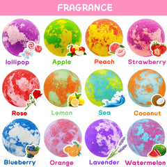 12 piece unicorn bath bombs for kids with toy bracelets