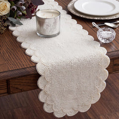 Batiyeer Pearl Table Runner 13x36 inches on dining table