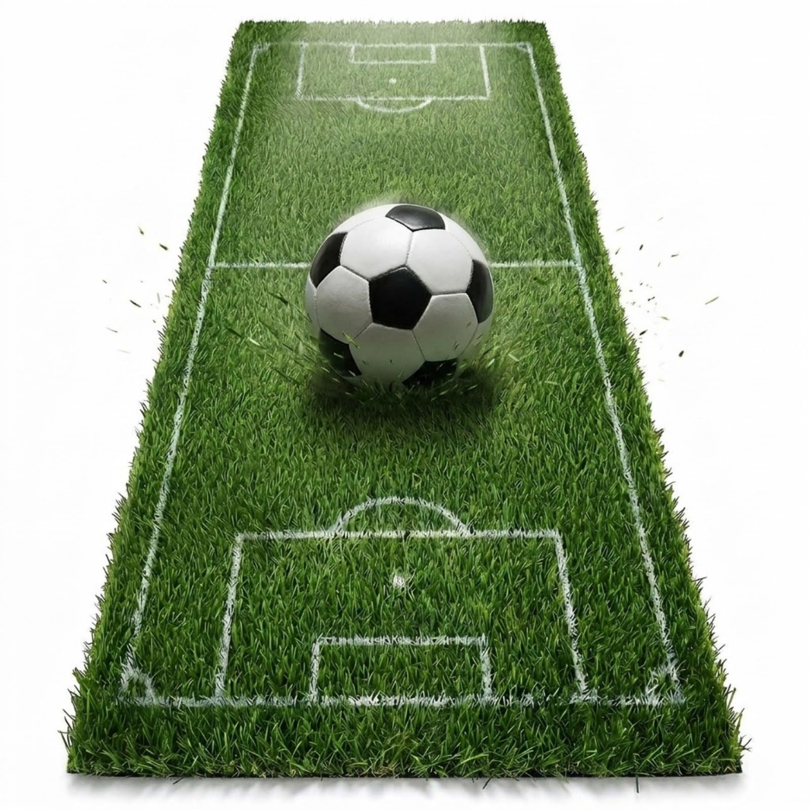 Batiyeer soccer table runner 59x24 inches on green field design