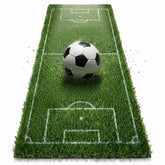 Batiyeer soccer table runner 59x24 inches on green field design