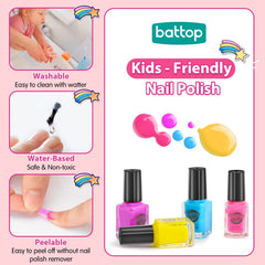BATTOP glitter pen tool in kids manicure set