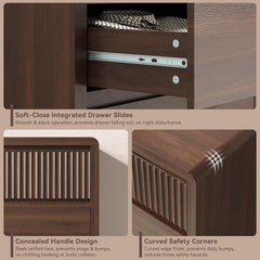 BAZELOR handleless drawers with smooth metal glides