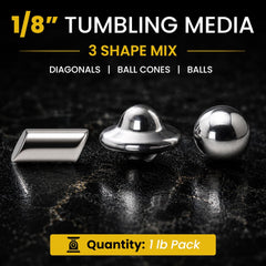 BC Precision 1/8 inch stainless steel tumbling media ball cone shape