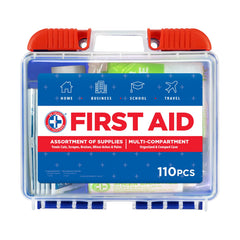 Be Smart Get Prepared 110pc first aid kit front view