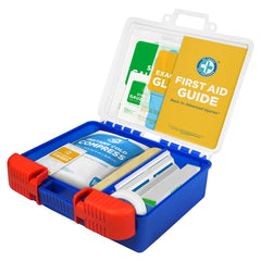 Be Smart Get Prepared 110pc first aid kit compact case open