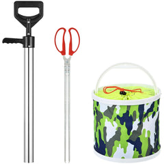 Beach Shrimp Catching Tool Kit contents including shrimp extractor and eel clip