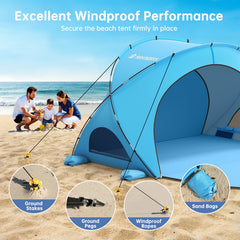 Raynesys tent with UPF50+ sun protection silver-coated fabric