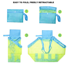 MeeJaa Mesh Beach Bag nylon bottom for durability