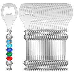 20 piece beadable beer openers silver finish for parties