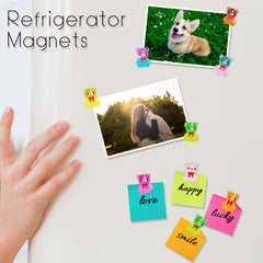 Resin bears with magnetic backs for secure fridge placement