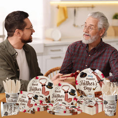 fathers day plates and napkins with Happy Father's Day print image