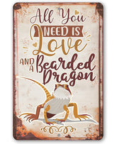 Bearded Dragon Metal Sign 8x12 aluminum product image