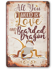 Bearded Dragon Metal Sign 8x12 aluminum product image