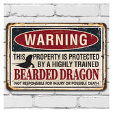 Bearded Dragon Metal Sign 8x12 aluminum epoxy ink
