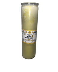 BearNaturalOrganics beeswax pillar candle lead-free wick 2x9 inches