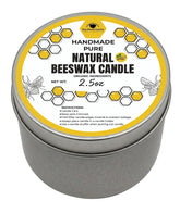 BearNaturalOrganics beeswax tin candle 2.5 oz