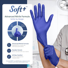 BEASTEK nitrile gloves 4mil blue violet color size M