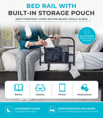Traditional bed compatibility with safety strap and 10–14 inch mattress