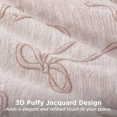Bedsure embroidery bow pattern with two pillow cases