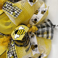 Indoor outdoor weather resistant deco mesh wreath