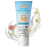 Beef Tallow Sunscreen bottle with non-nano zinc oxide