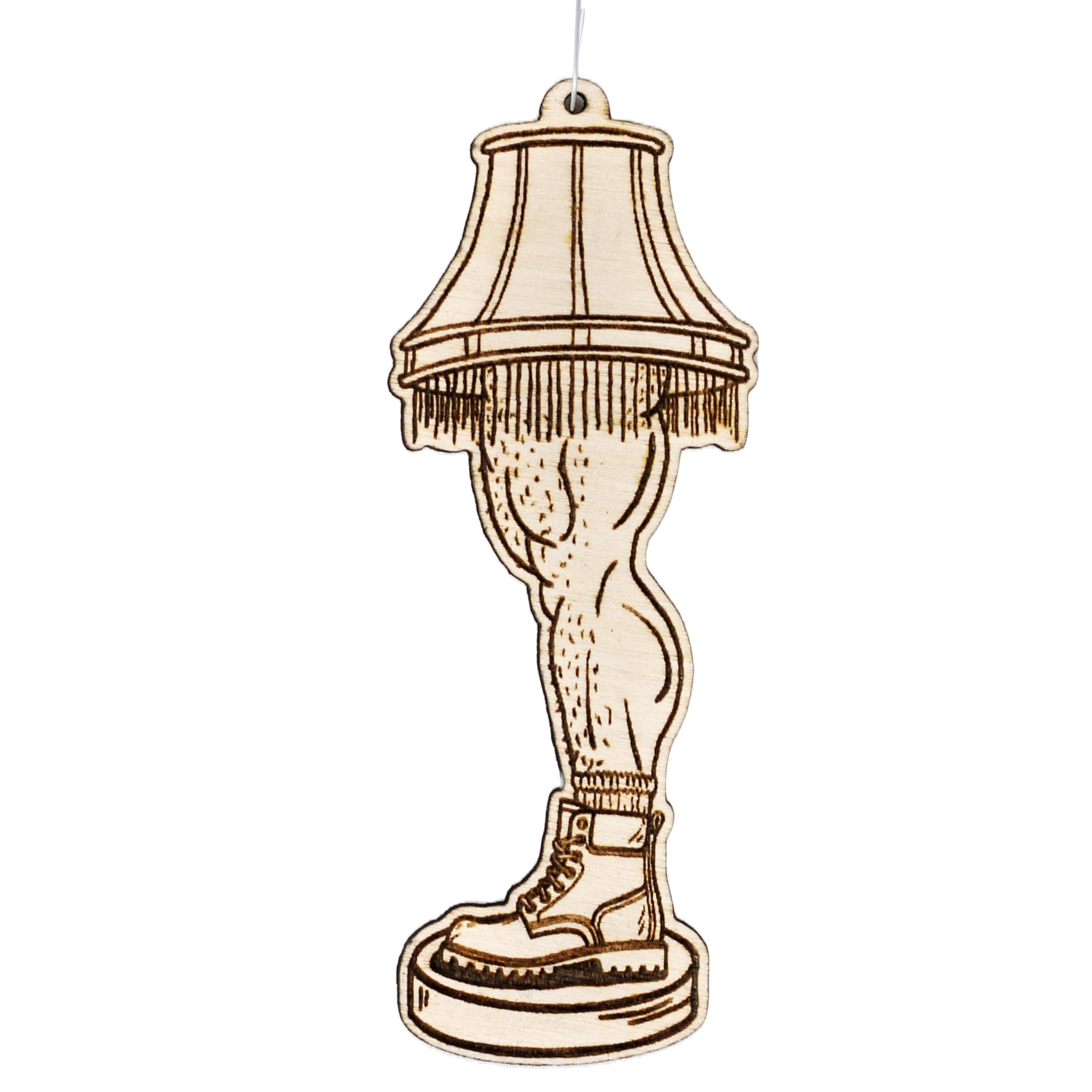 Beefy Handmade Wood Manly Leg Lamp Christmas Ornament birch wood 4x2 inches
