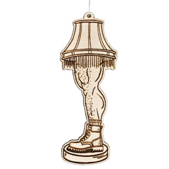 Beefy Handmade Wood Manly Leg Lamp Christmas Ornament birch wood 4x2 inches