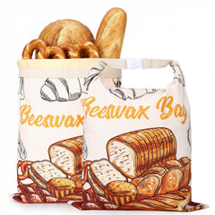 Beeswax bread bags 2 pack for sourdough storage
