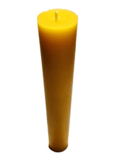 Beeswax pillar candle 1.55 base 8.2 height natural yellow color