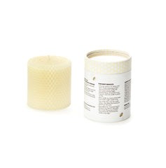 Beeswax pillar candle 3x3 with cotton wick by Little Bee of CT