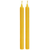 Beeswax taper candle 7.5 inches tall honey yellow