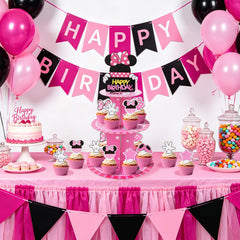 Assembled BEISHIDA 3-tier cupcake stand on dessert table