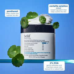 belif PHA 2% Toner Pads Panthenol and Cica formula