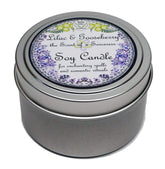 Bella Des Natural Beauty Lilac and Gooseberry candle in tin